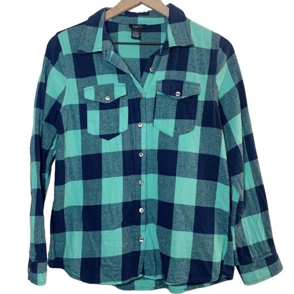 Rue21 Plaid Flannel Shirt Size Large - Picture 2 of 6